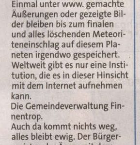 Nichts ist für immer...