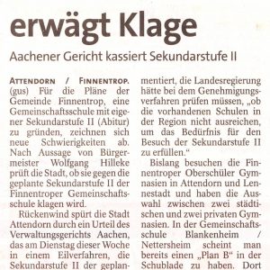 Bericht aus der WP/WR vom 17.02.2011