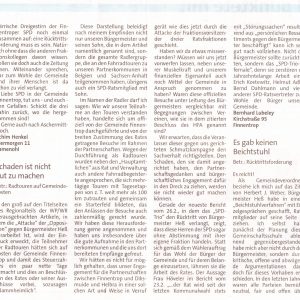 Leserbriefe aus der heutigen Ausgabe der WP/WR
