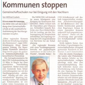 Artikel aus der Westfalenpost vom 03.03.2011