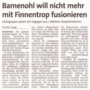 Löschgruppe Bamenohl will nicht mehr mit Finnentrop fusionieren