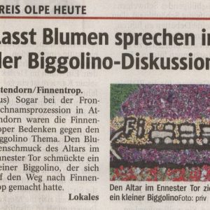 Biggolino-Blumenschmuck schafft es auf die Titelseite