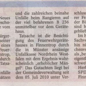 Leserbrief WP/WR vom 02,09.2010