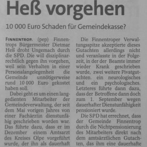 Artikel aus der WP/WR vom 11.09.2010