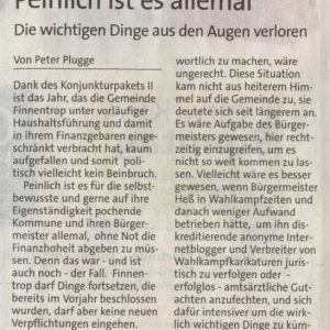 Die wichtigen Dinge aus den Augen verloren