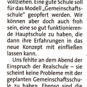 Leserbrief aus WP/WR vom 08.12.2010