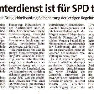 Bericht aus der WP/WR vom 09.12.2010